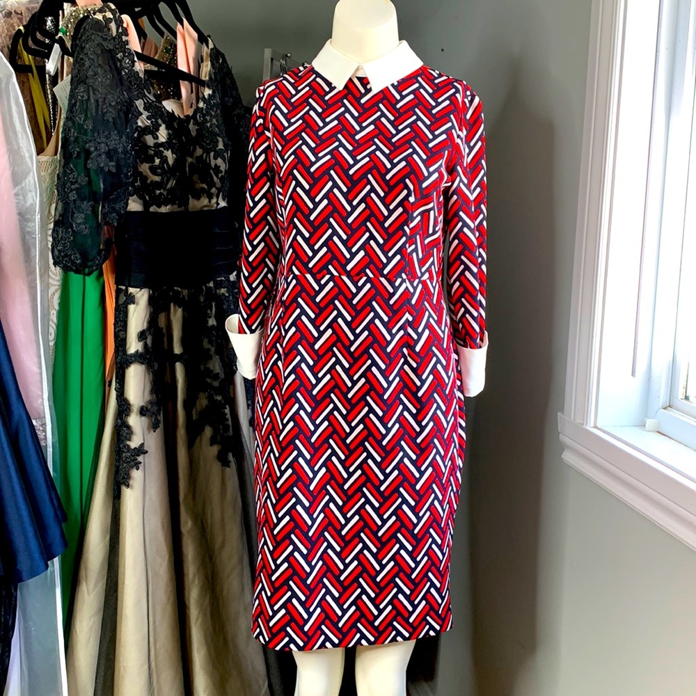 Print long sleeves secretary dress casual Portugal